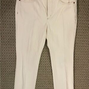 Size 6 Petite Ralph Lauren Women's Straight Leg Cream Jeans